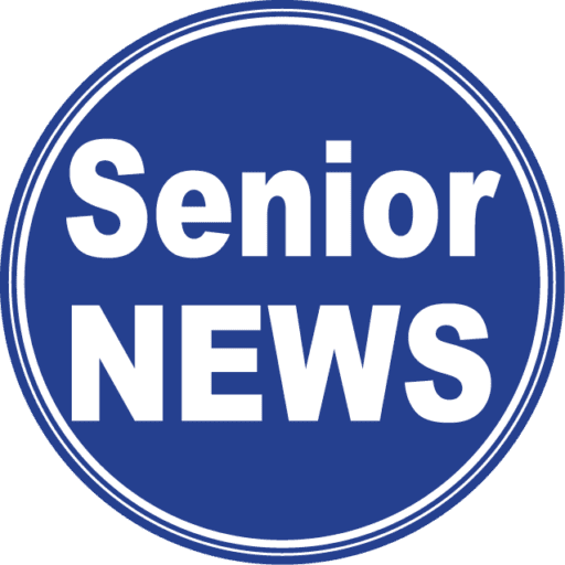 Blue circle with "Senior News" text.