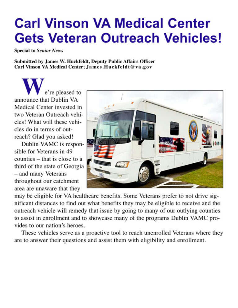 RV for veteran outreach parked outdoors.