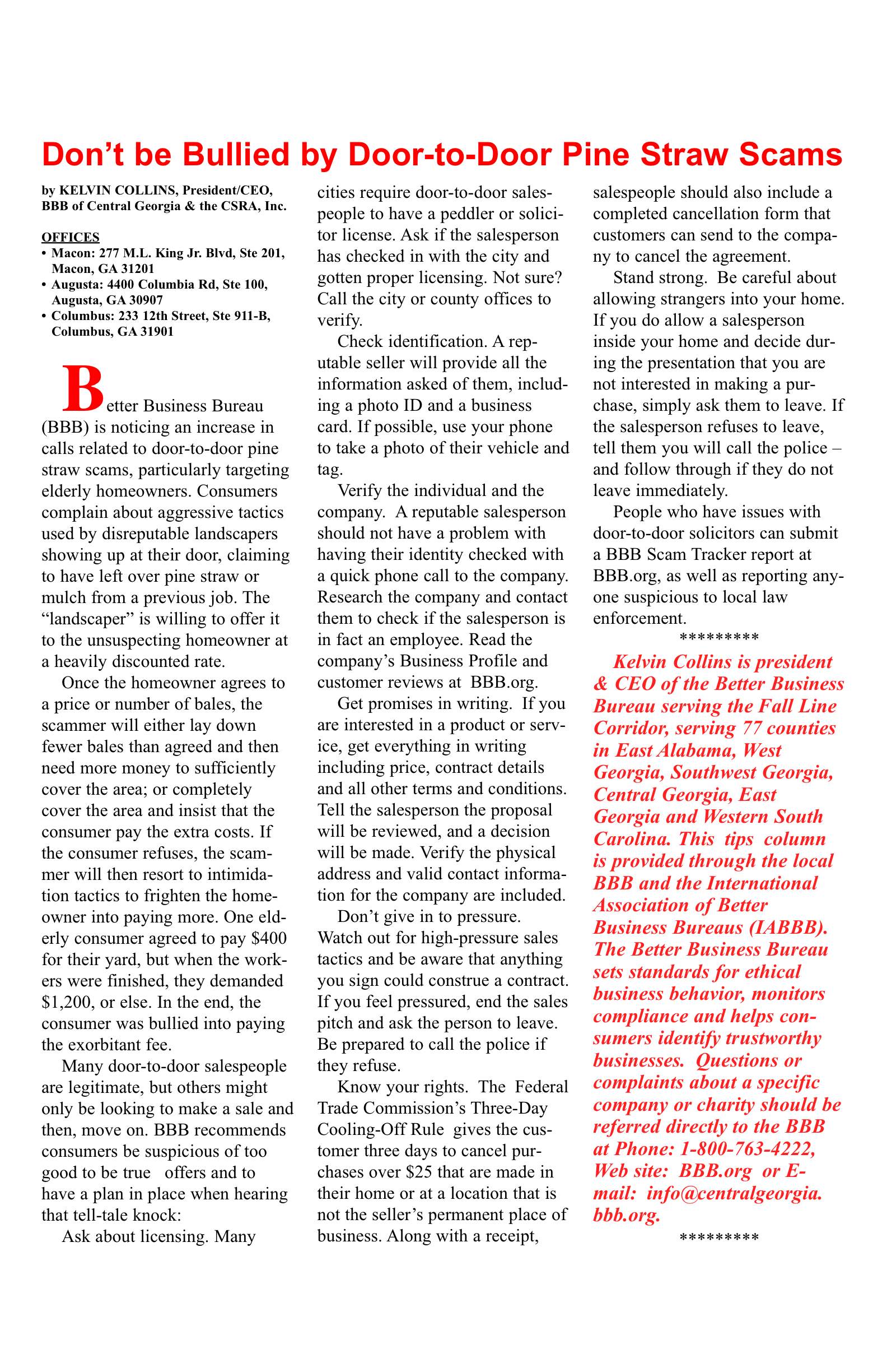 Door-to-DoorPineStrawScams