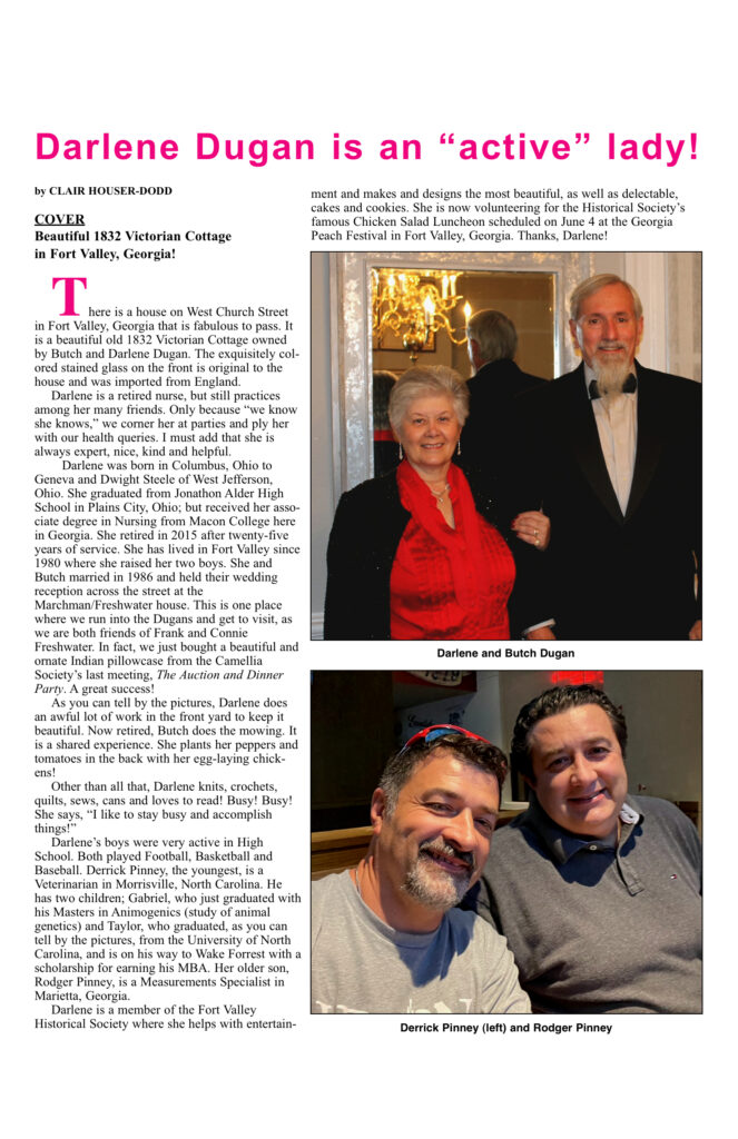 Magazine page featuring Darlene Dugan article.