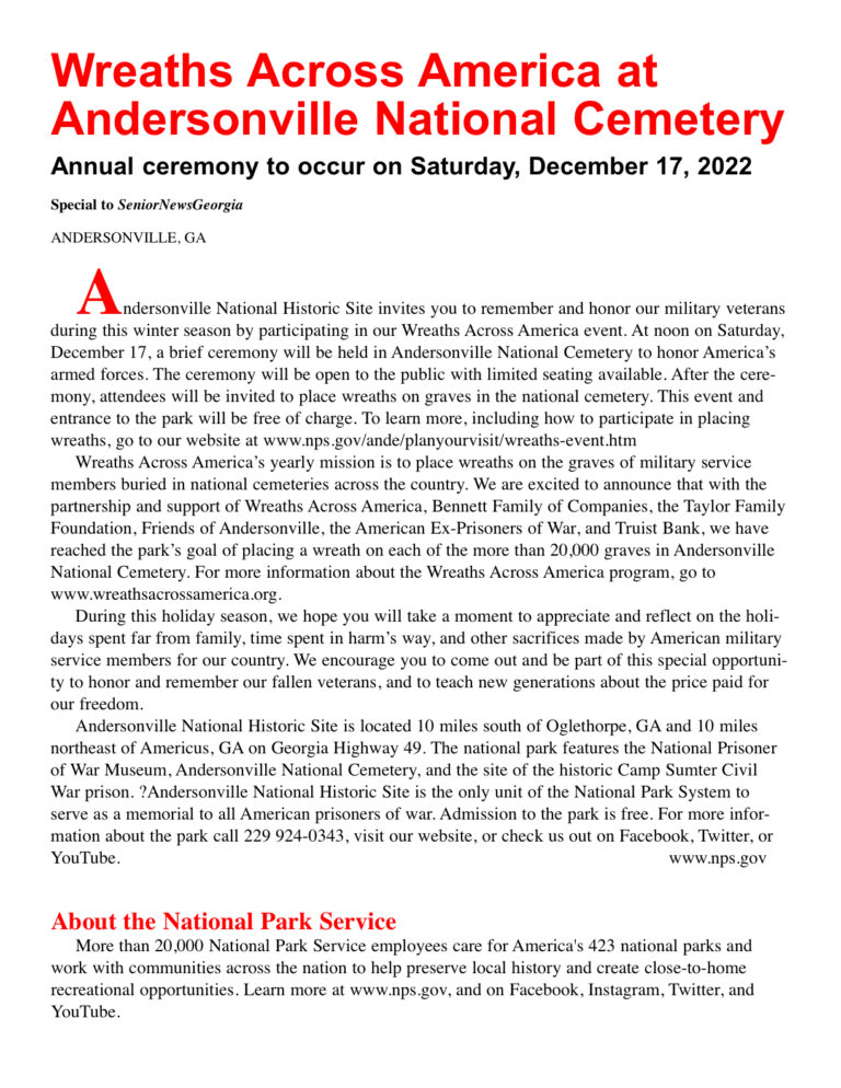 Wreaths Across America event announcement flyer.