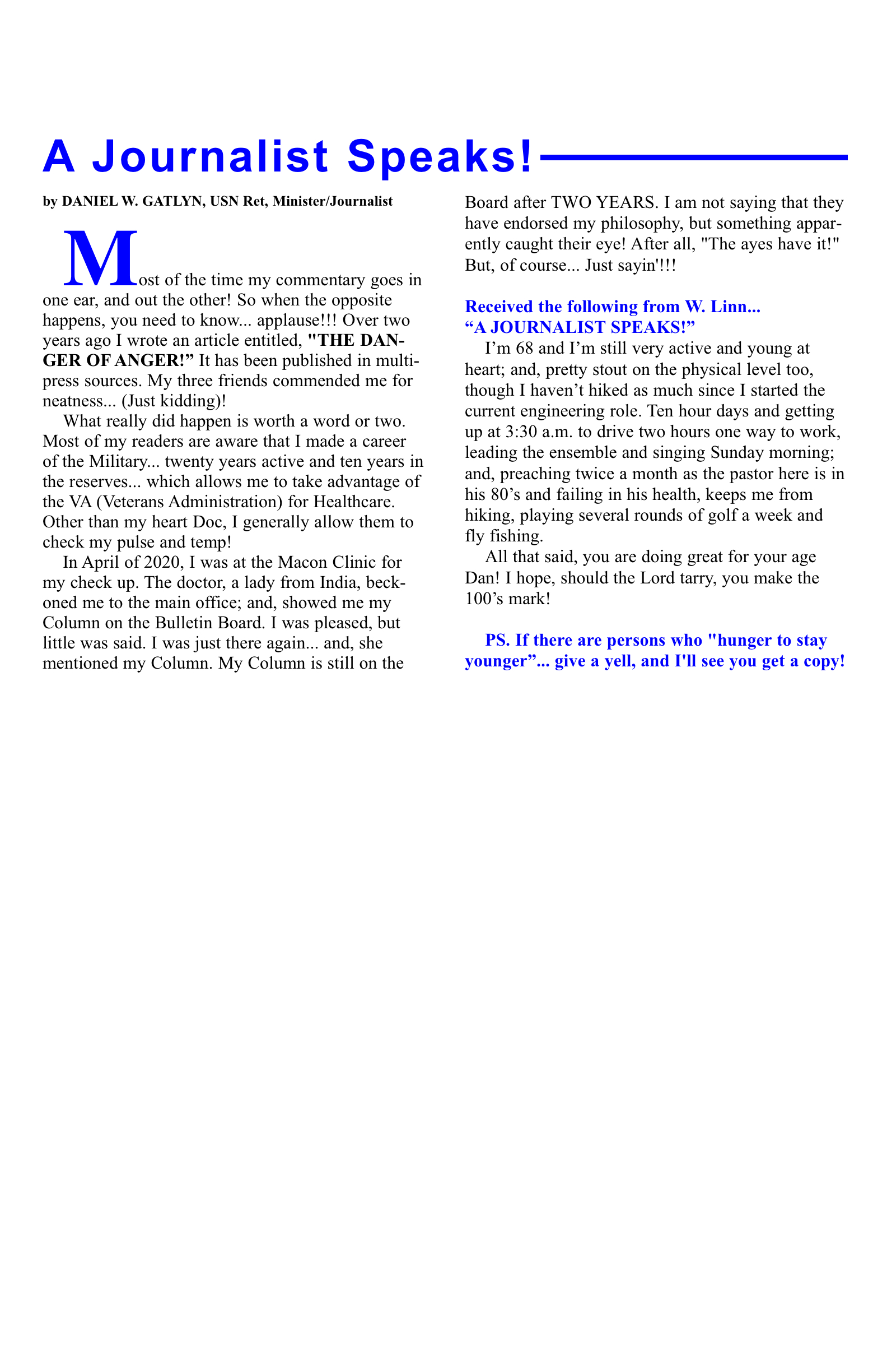 AJournalistSpeaksbyDanGatlyn