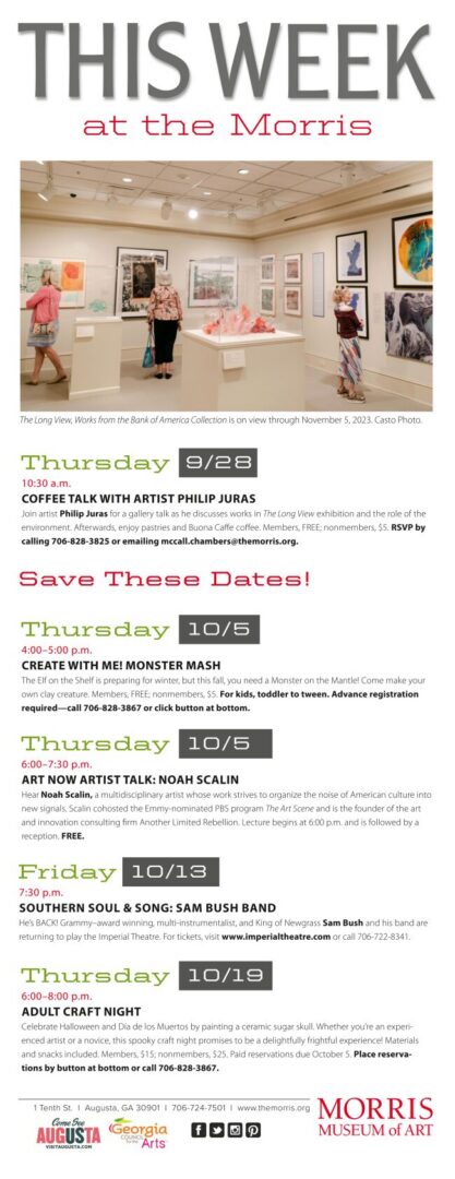 Museum events schedule for October dates.