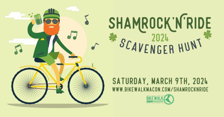 Cyclist with beer at Shamrock 'N' Ride.