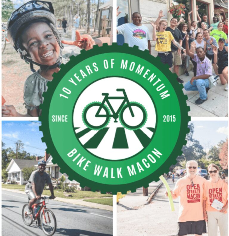Bike Walk Macon 10th Anniversary Celebration Collage