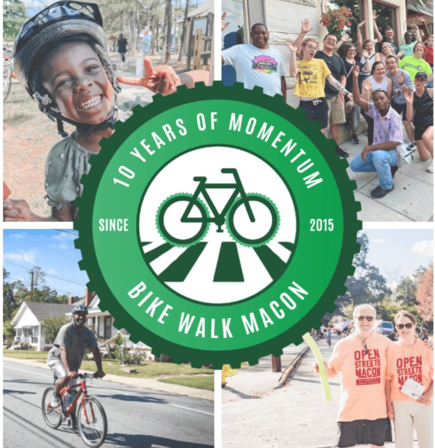 Bike Walk Macon 10th Anniversary Celebration Collage