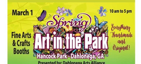 Spring Art in the Park event flyer.