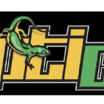 Repticon logo with green lizard graphic.