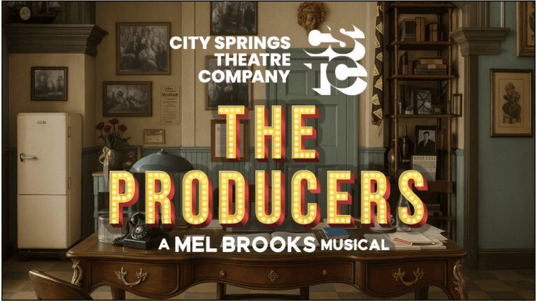 The Producers musical promotional poster, vintage office.