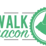 Bike Walk Macon logo with shoe graphic.